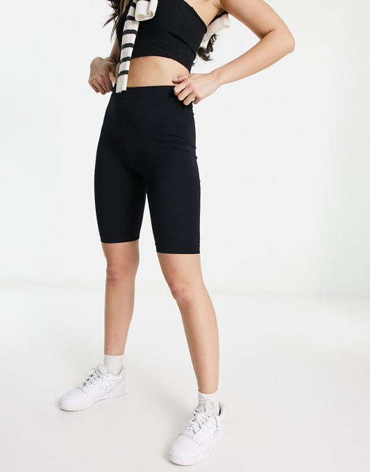 Monki legging shorts in black