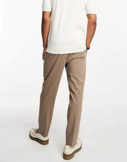 New Look pull on smart trousers in camel