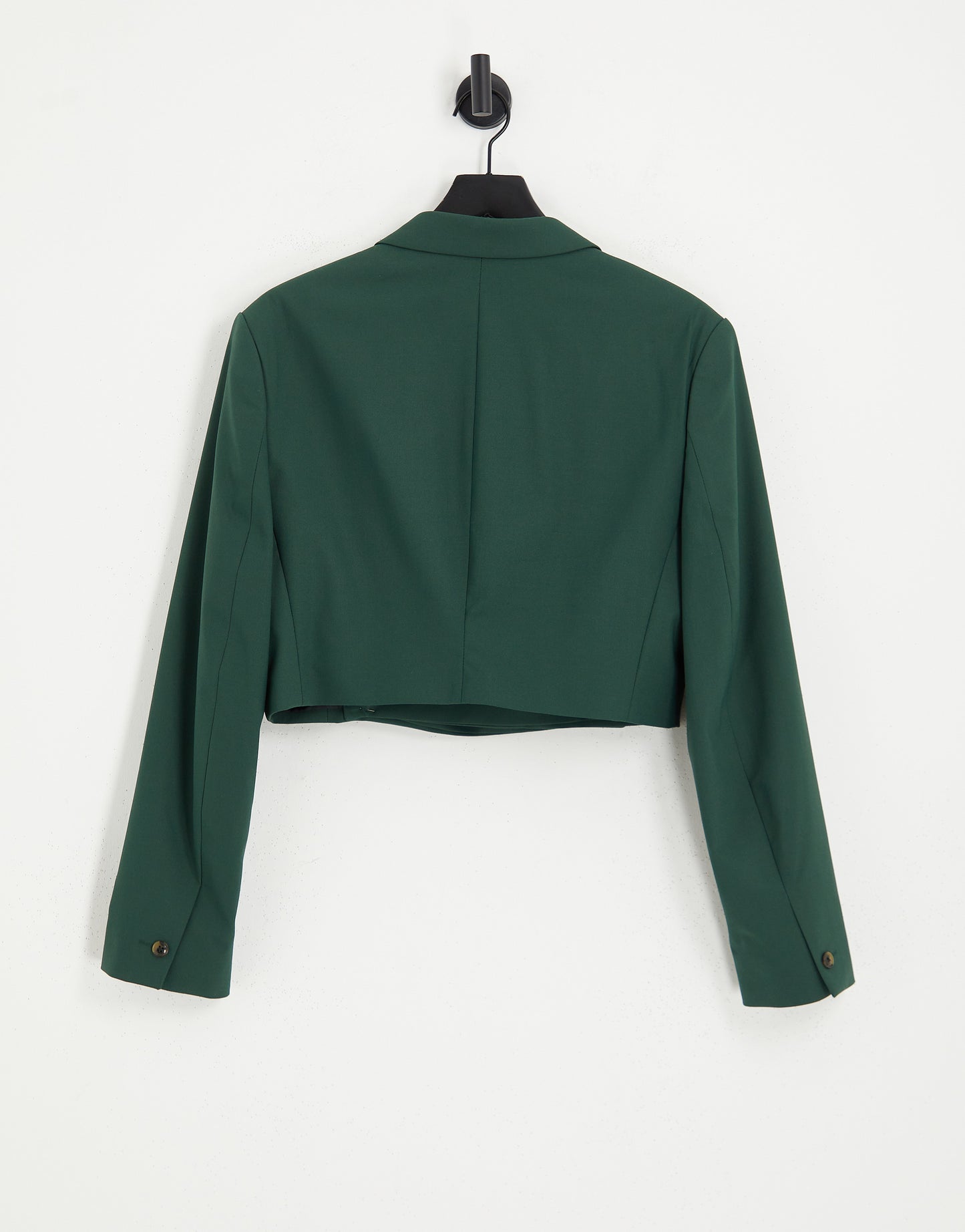 ASOS DESIGN deep wrap suit jacket with half lapel in green