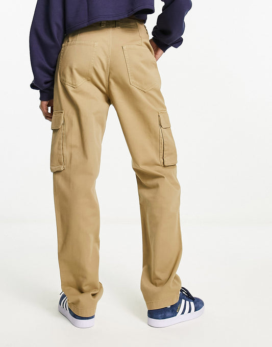 Pimkie straight leg cargo jeans in camel