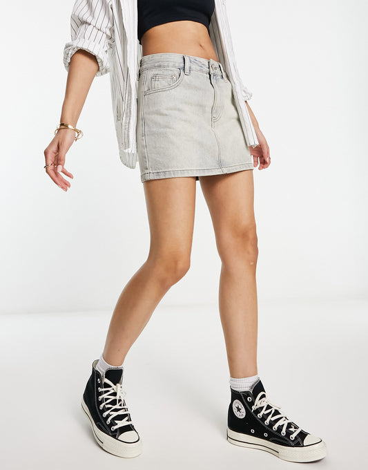 Urban Revivo denim mini skirt in blue