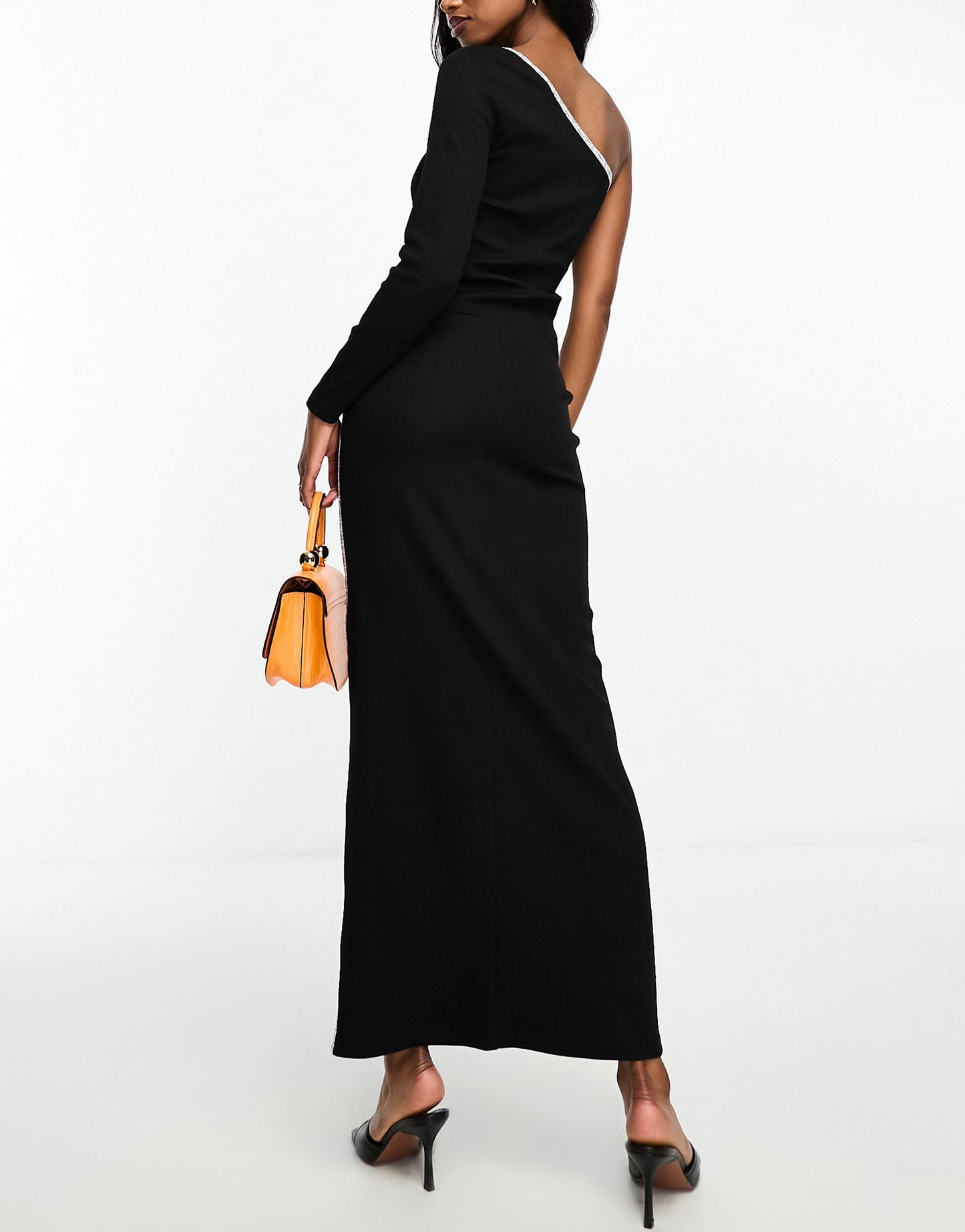 Something New X Aisha Potter maxi skirt co-ord with contrast tipping in black