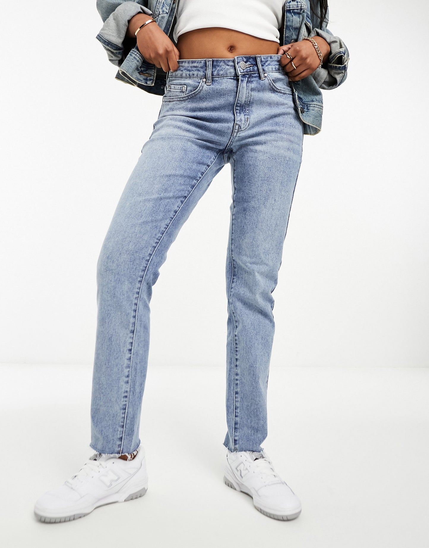 Vila straight leg jean in light wash