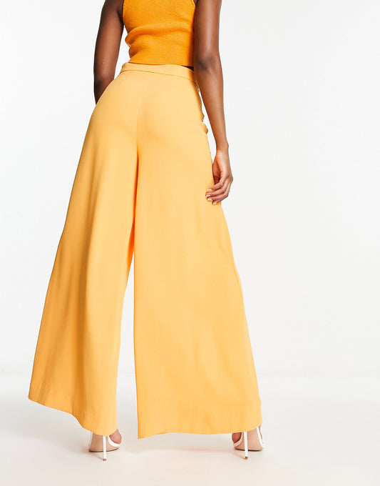 Daska wide leg tailored trouser co-ord in orange