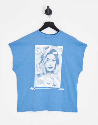 Noisy May Hailey Bieber t-shirt in blue