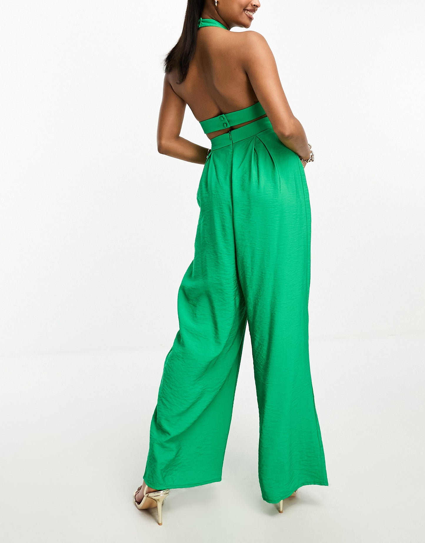 Nobody's Child Petite Hilary jumpsuit in green