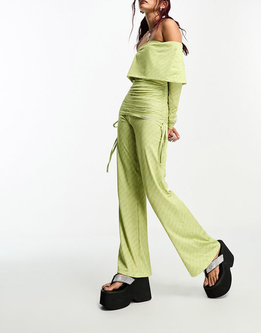 COLLUSION x TAMMY flared printed trouser co-ord