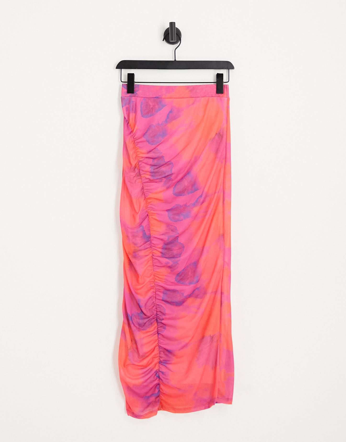 Vero Moda tie dye mesh midi skirt co-ord in pink