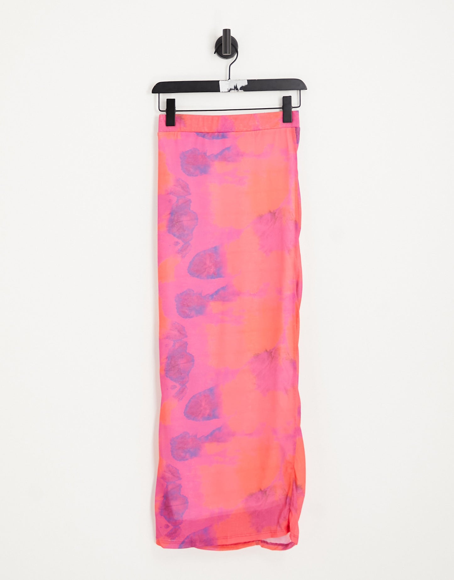 Vero Moda tie dye mesh midi skirt co-ord in pink