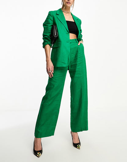 & Other Stories co-ord linen trousers in green