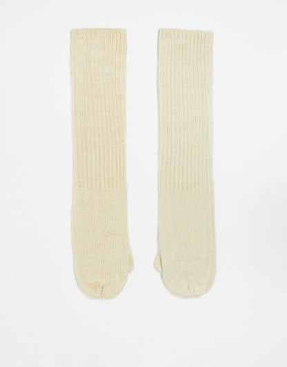 Topshop Mae long mittens in cream