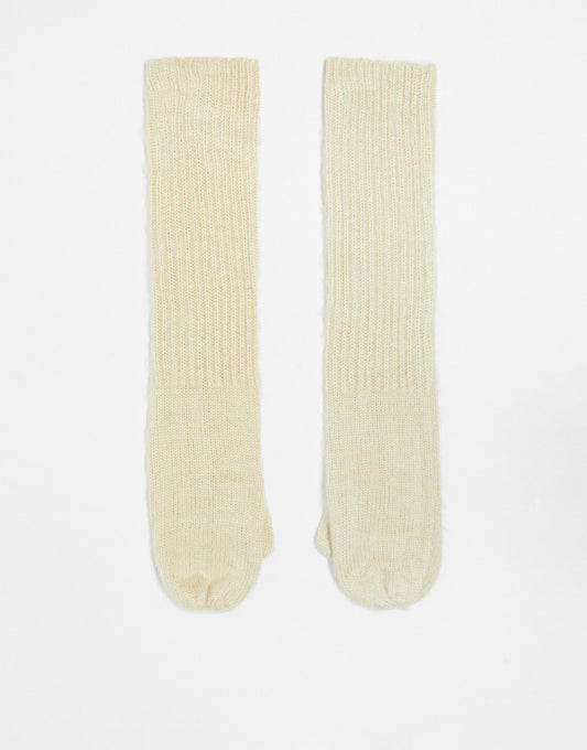 Topshop Mae long mittens in cream