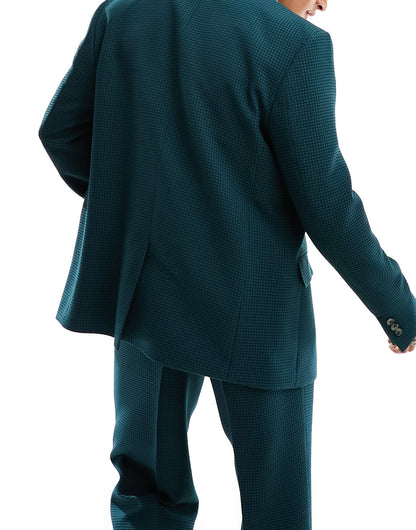 Viggo waffle suit jacket in green