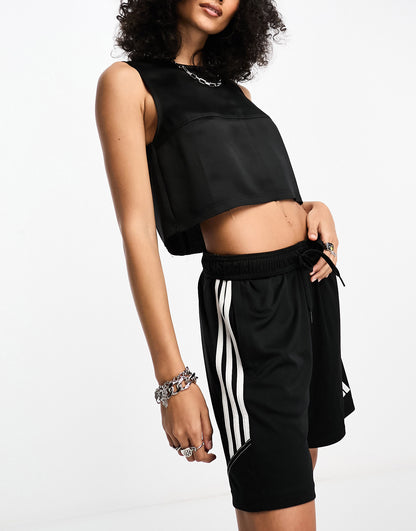 COLLUSION studios satin top co-ord in black