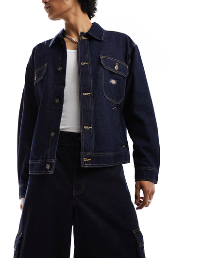 Dickies madison denim jacket in rinsed blue