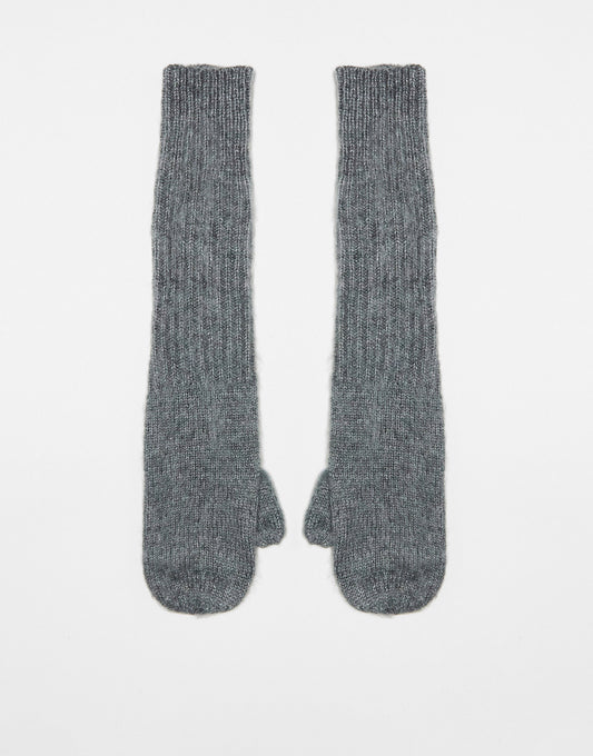 Topshop Mae long mittens in charcoal