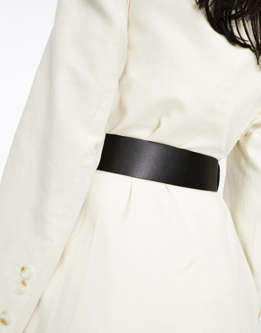 ASOS DESIGN wide waist belt with decorative buckle