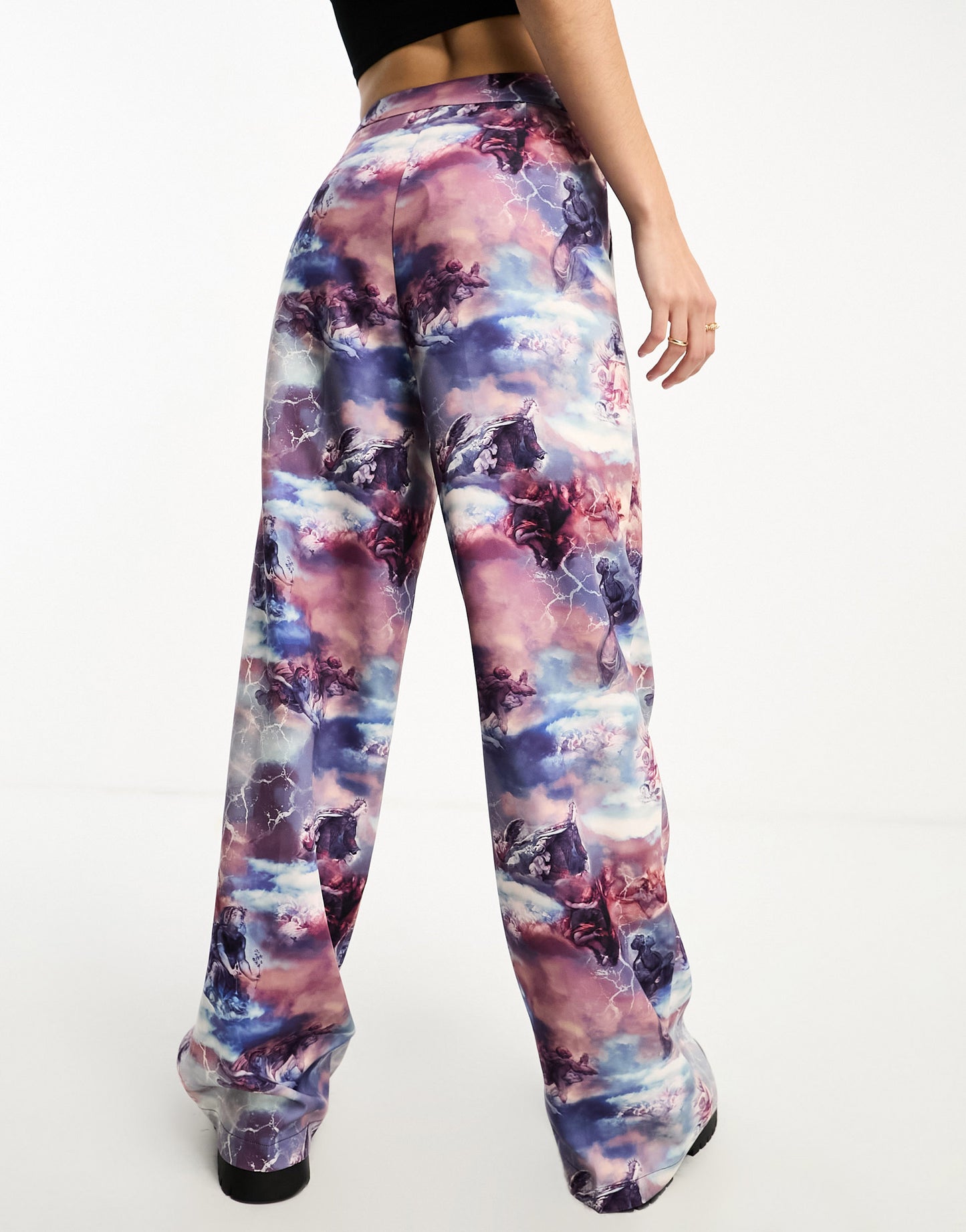 Annorlunda renaissance print wide leg trouser co-ord