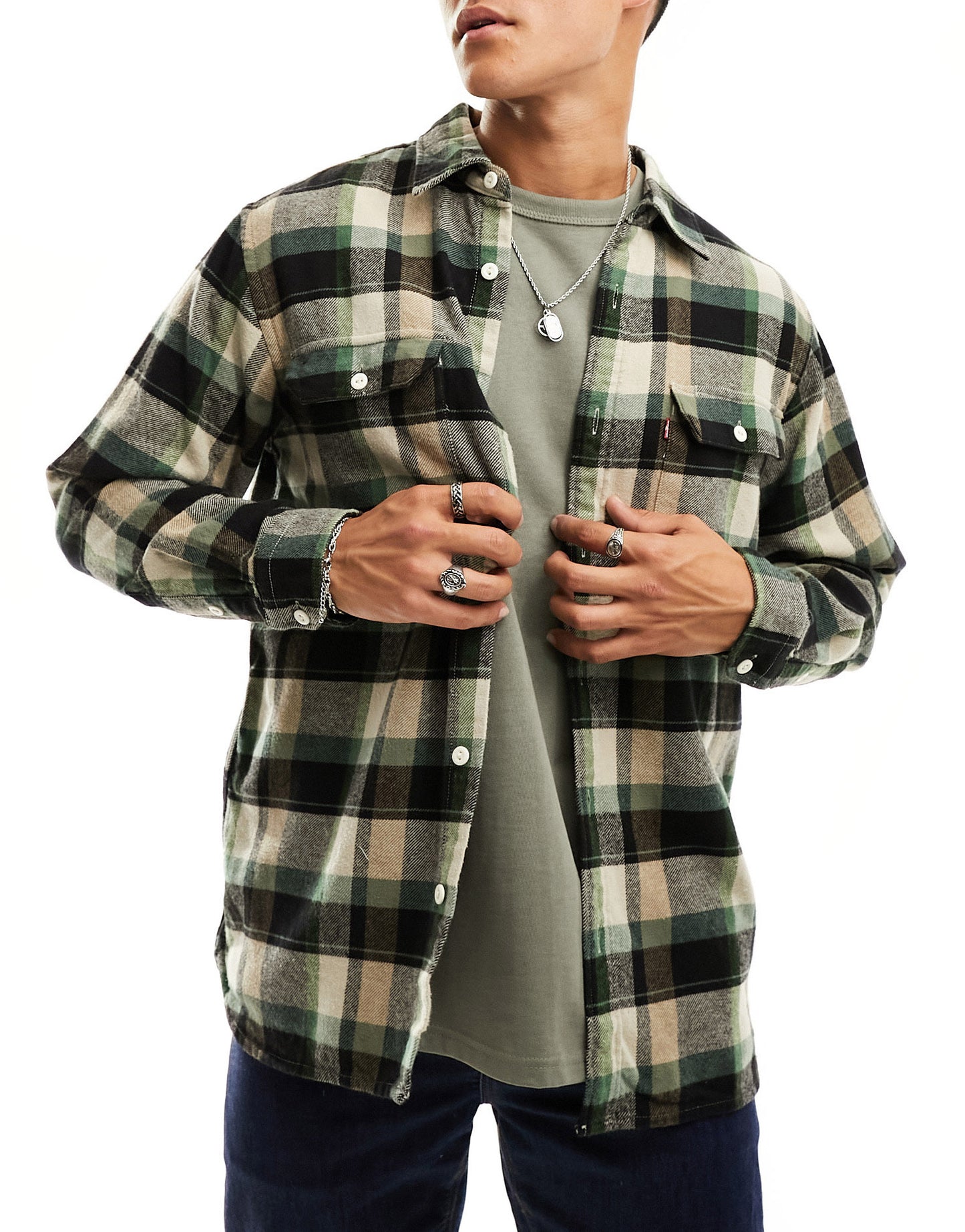 Levi's Jackson Worker shirt in grey check