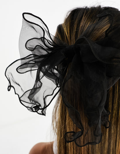 Easilocks ASOS Exclusive Oversized Chiffon Hair Bow - Black