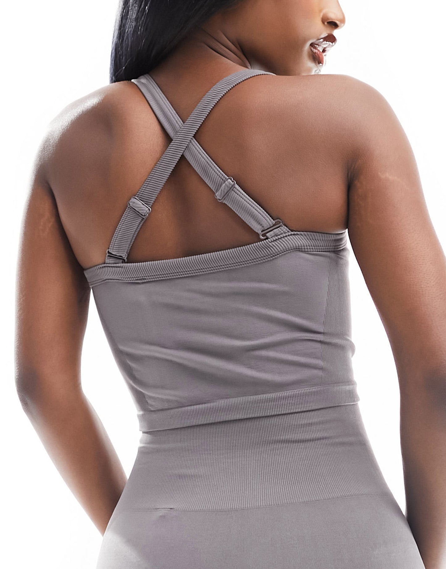 ASOS 4505 seamless vest with removable padding in grey