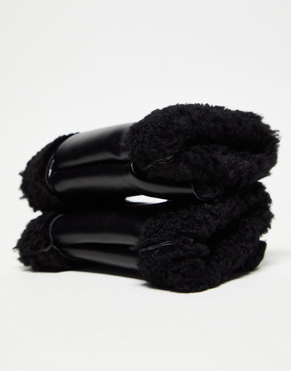 Topshop Mia fingerless mittens in black