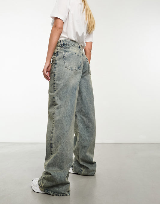 Stradivarius STR super slouchy jean in vintage wash