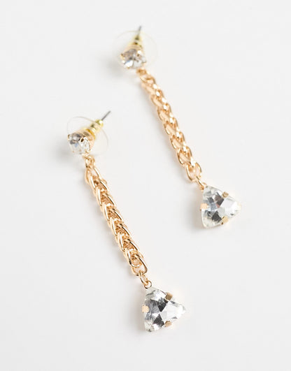 Petit Moments merry crystal drop earrings in gold