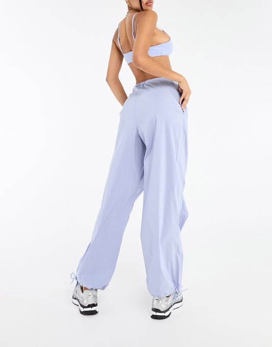 Nicce fern co-ord wide leg cargo trousers in light blue