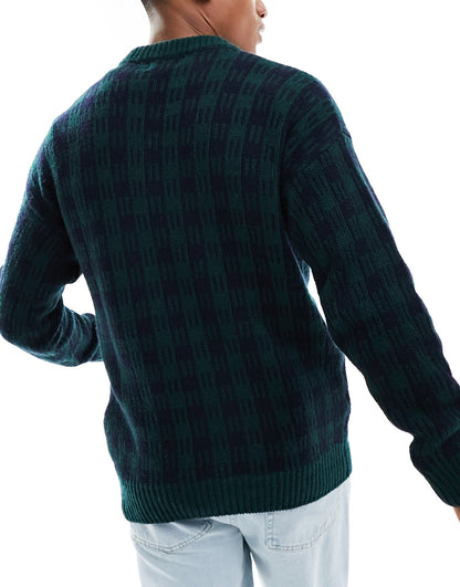 Farah mossmun knitted jumper in green