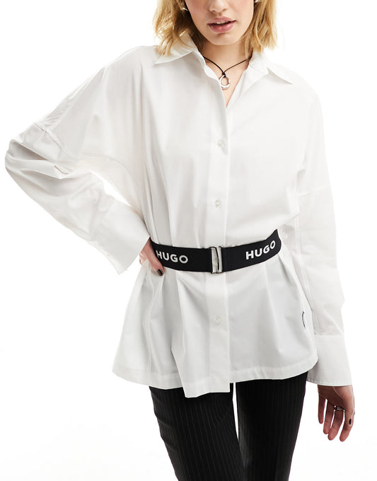 HUGO Etena shirt in white