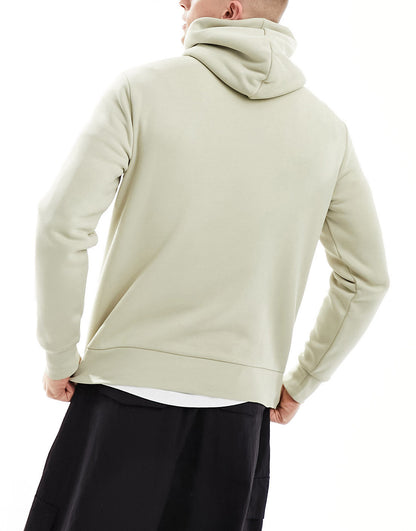 Calvin Klein cut through logo hoodie in cream