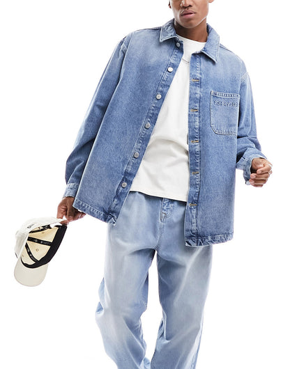 Tommy Jeans Aiden denim overshirt in light wash