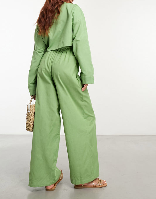 Esmee beach trouser in sage green