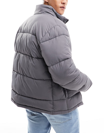 New Look puffer jacket in dark grey