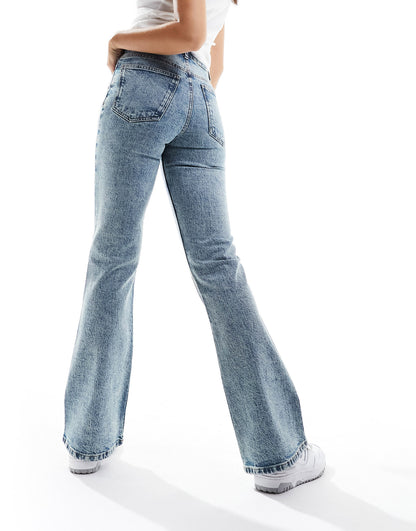 ASOS DESIGN flared jeans in light blue