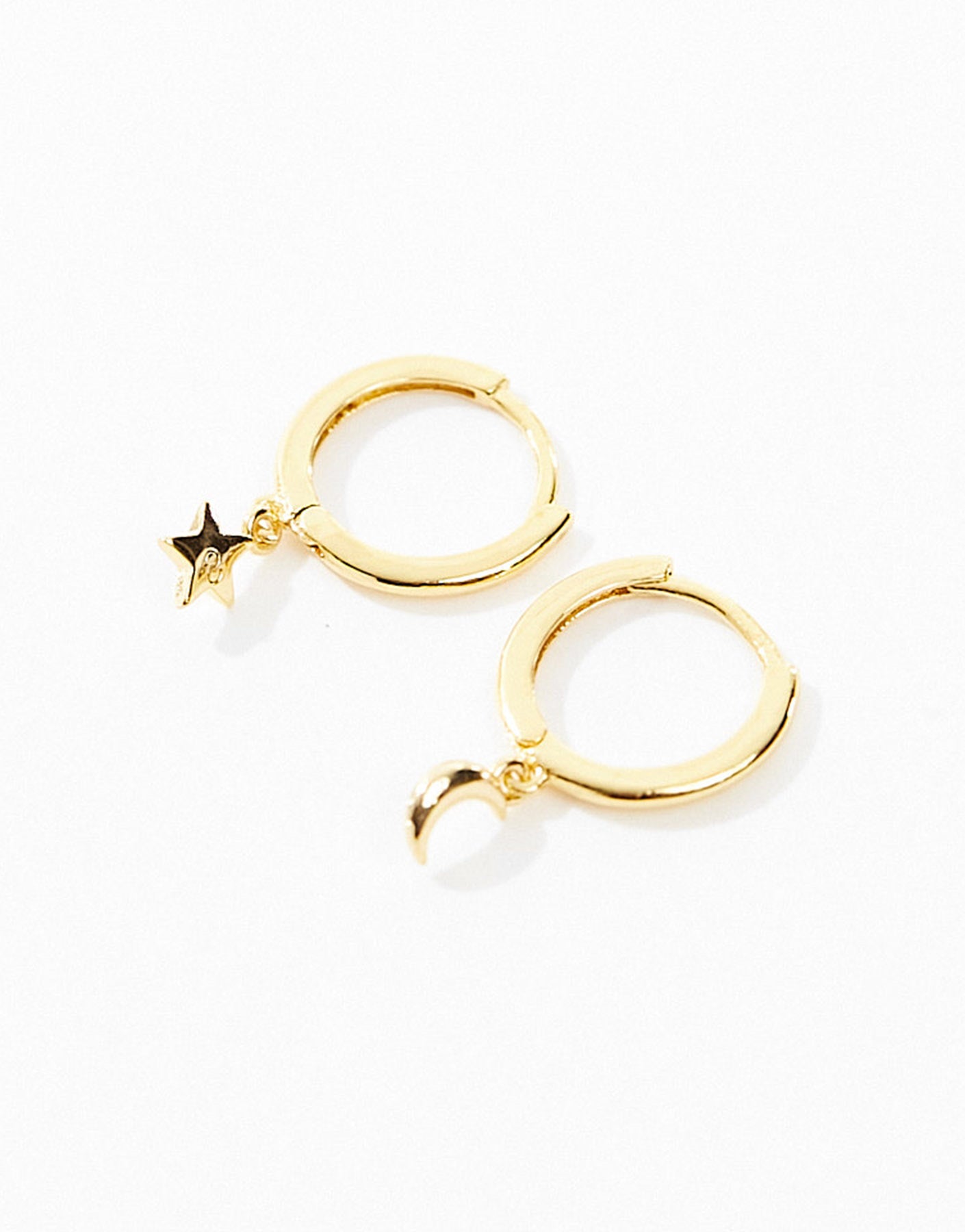 Girls Crew 18k gold plated hyperspace mini hoop earrings