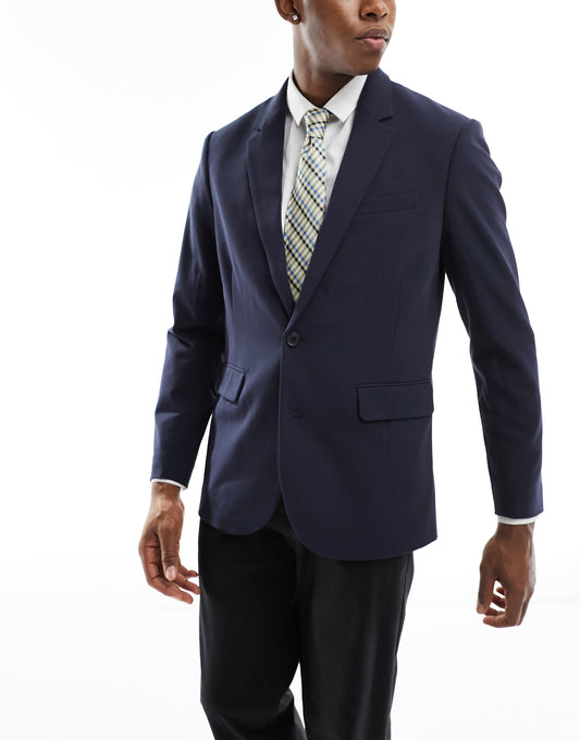 Abercrombie & Fitch classic blazer in navy