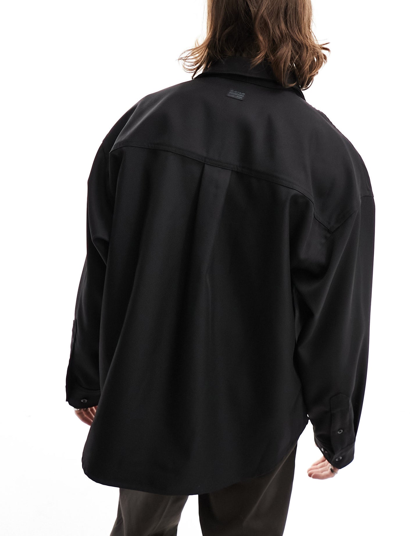 G-Star button down co-ord oversized long sleeve shirt in black