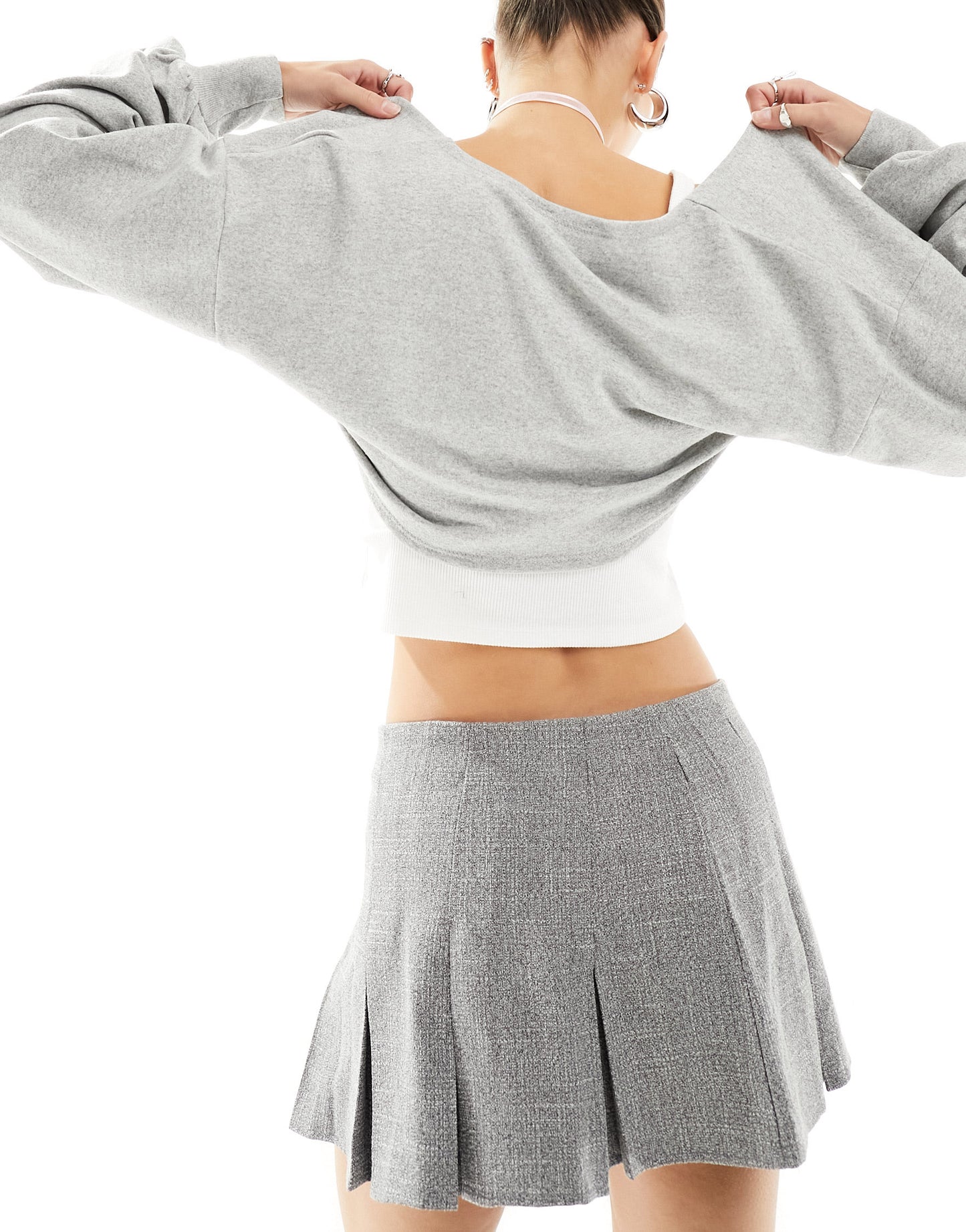 ASOS DESIGN casual shrug in grey marl